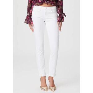 PAIGE Crisp White Skyline Ankle Peg Jeans Women's Size 25 Made in the USA